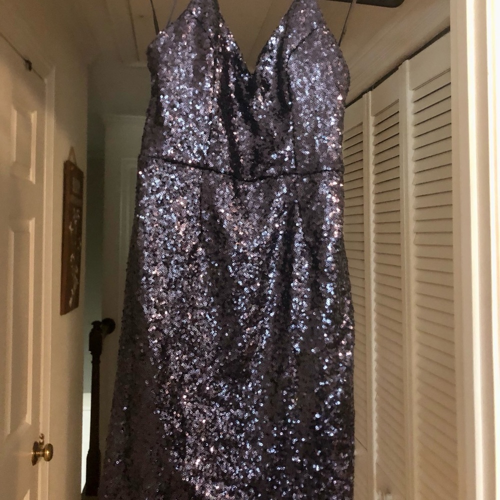 NWT Hello Molly sequin cocktail mini dress | navy blue | size 8